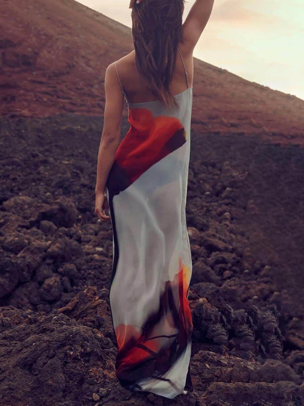Vestido largo lencero