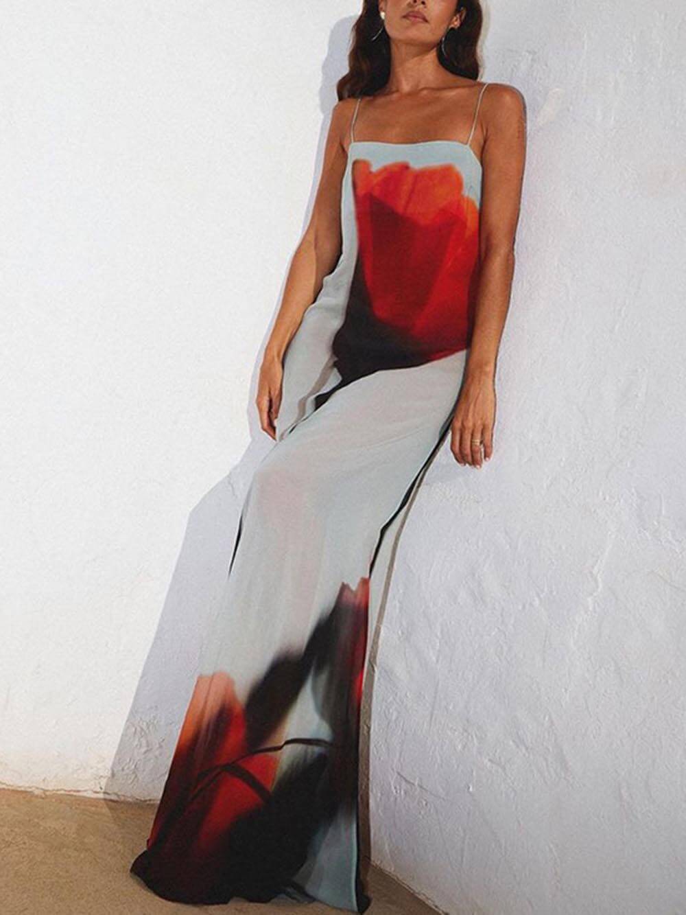 Vestido largo lencero