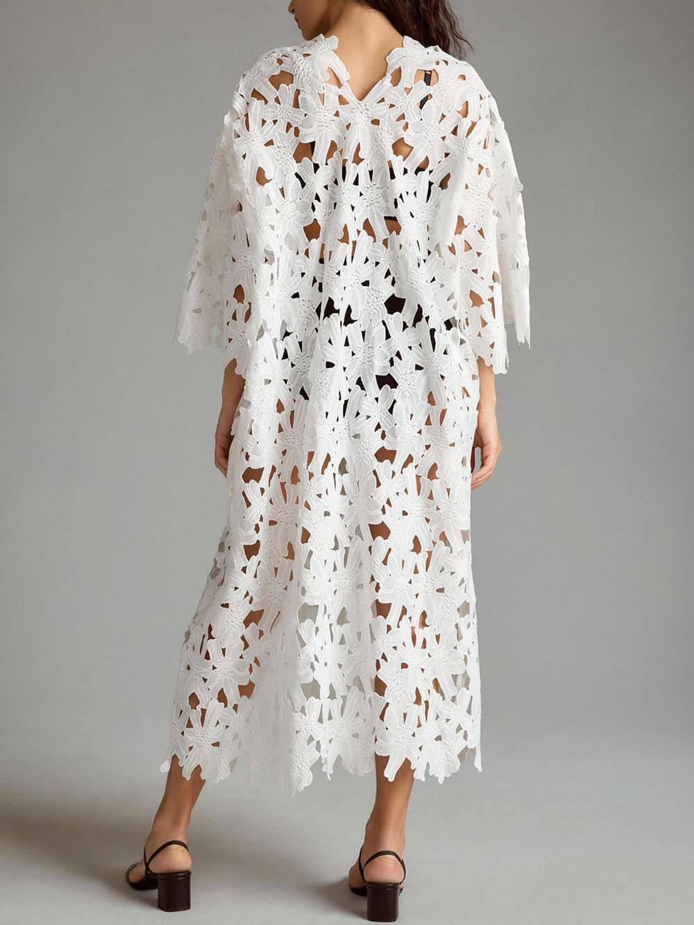 Vestido midi de encaje Cover