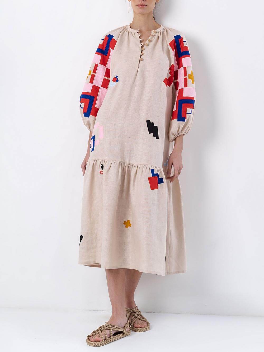 Vestido largo estampado Unique Ethnic