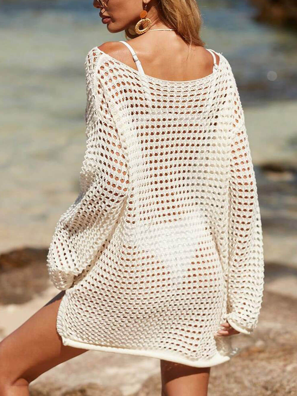 Bikini con protección solar Cutout Knitted