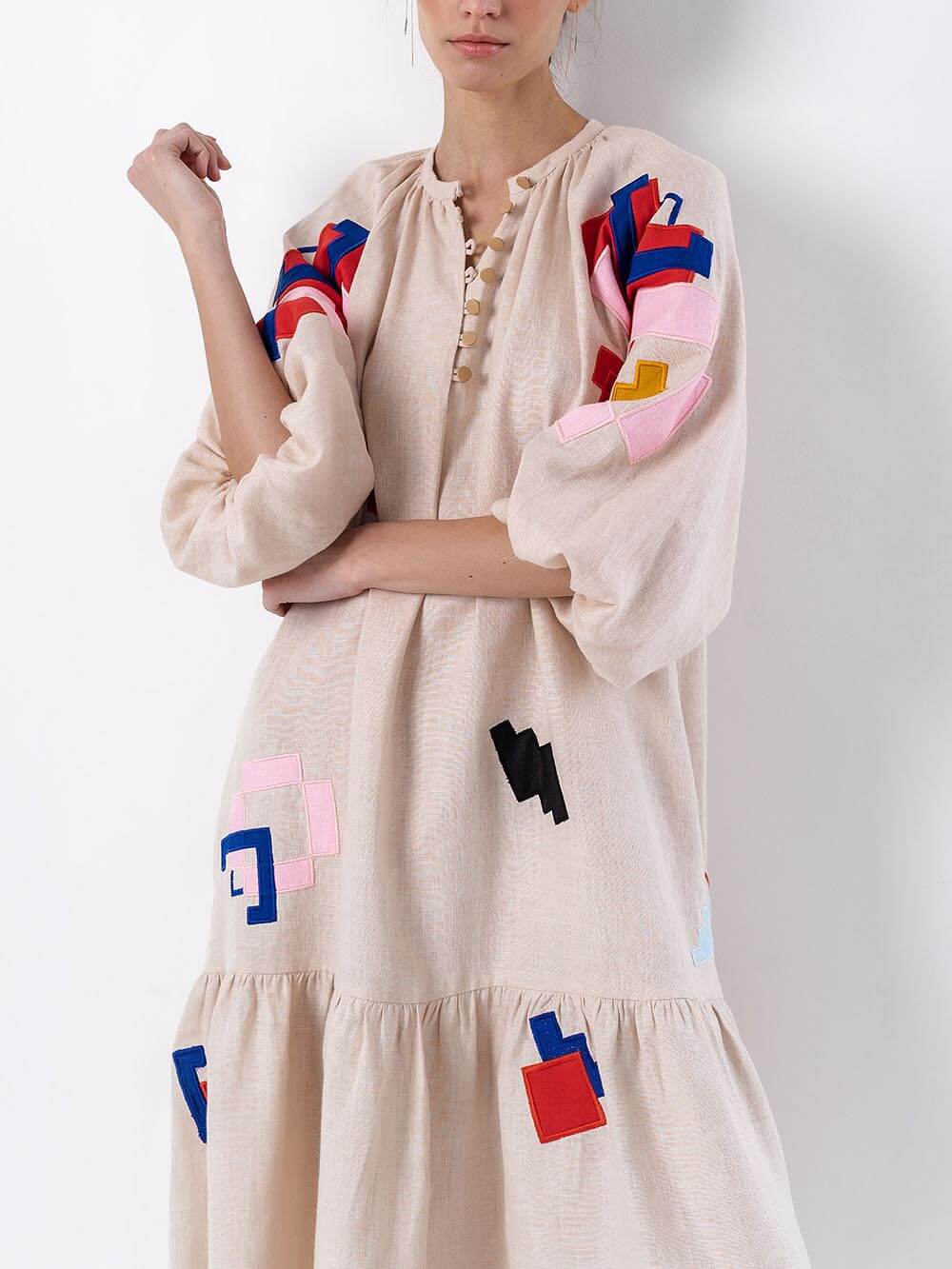 Vestido largo estampado Unique Ethnic