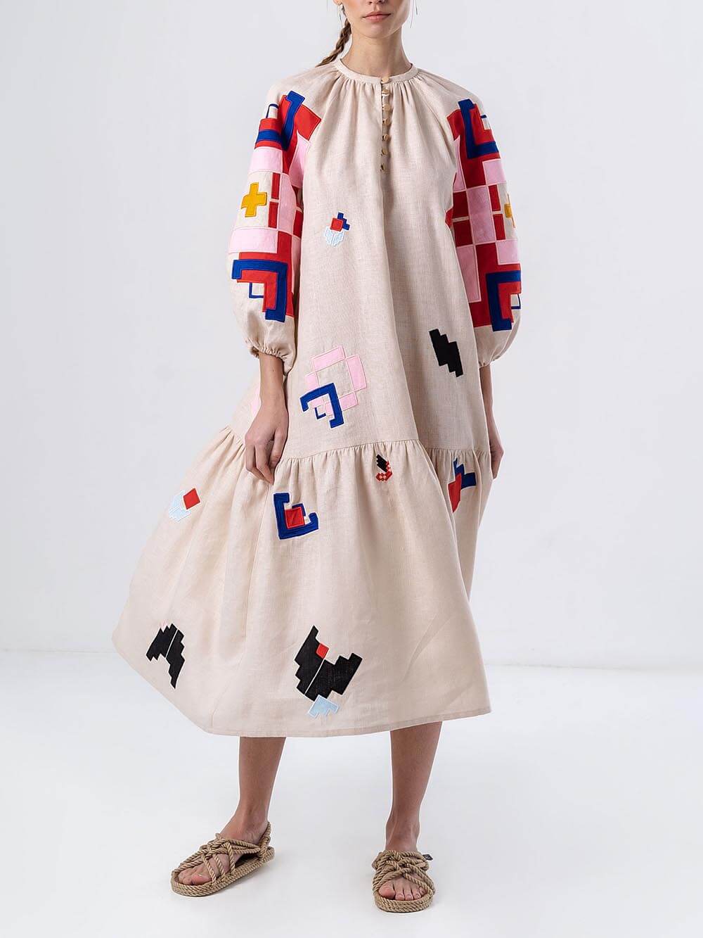 Vestido largo estampado Unique Ethnic