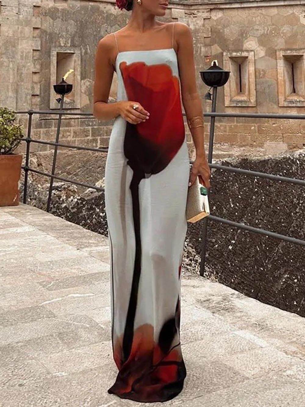 Vestido largo lencero