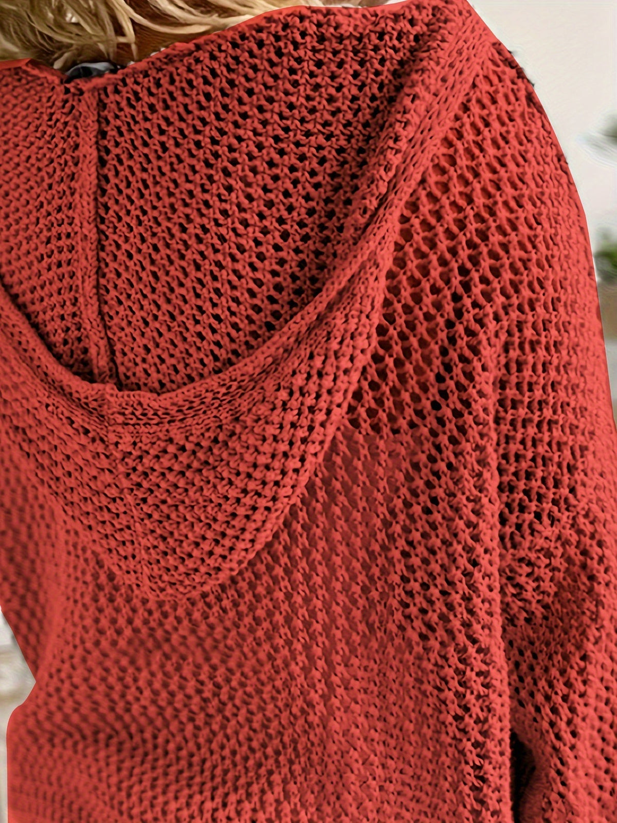 Jersey de punto con capucha Lana