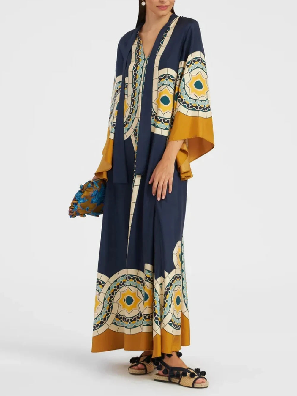 Vestido largo estampado Twill Art