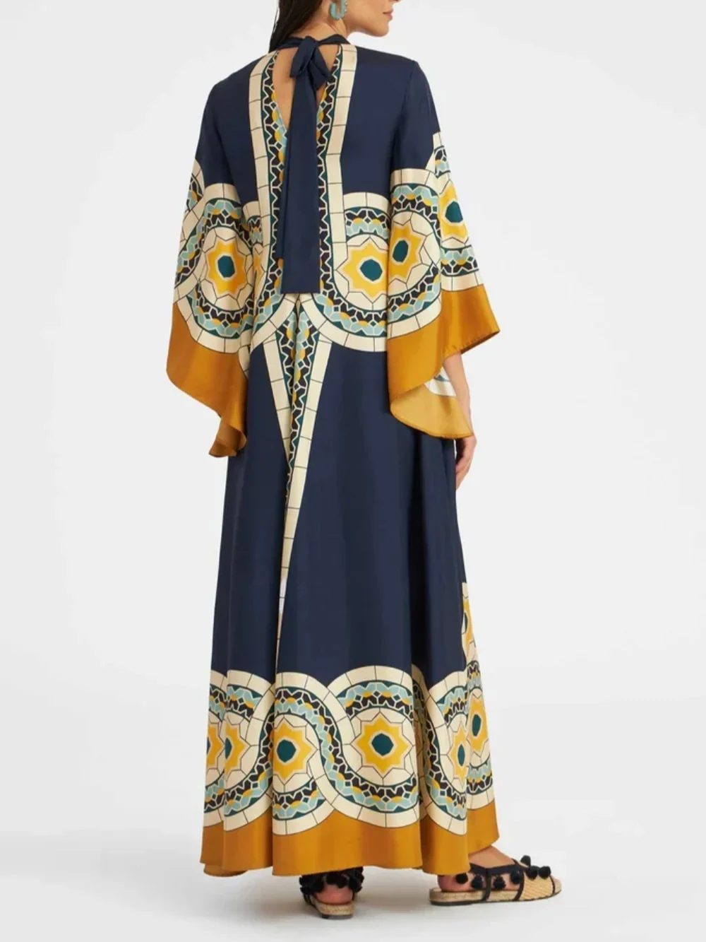 Vestido largo estampado Twill Art