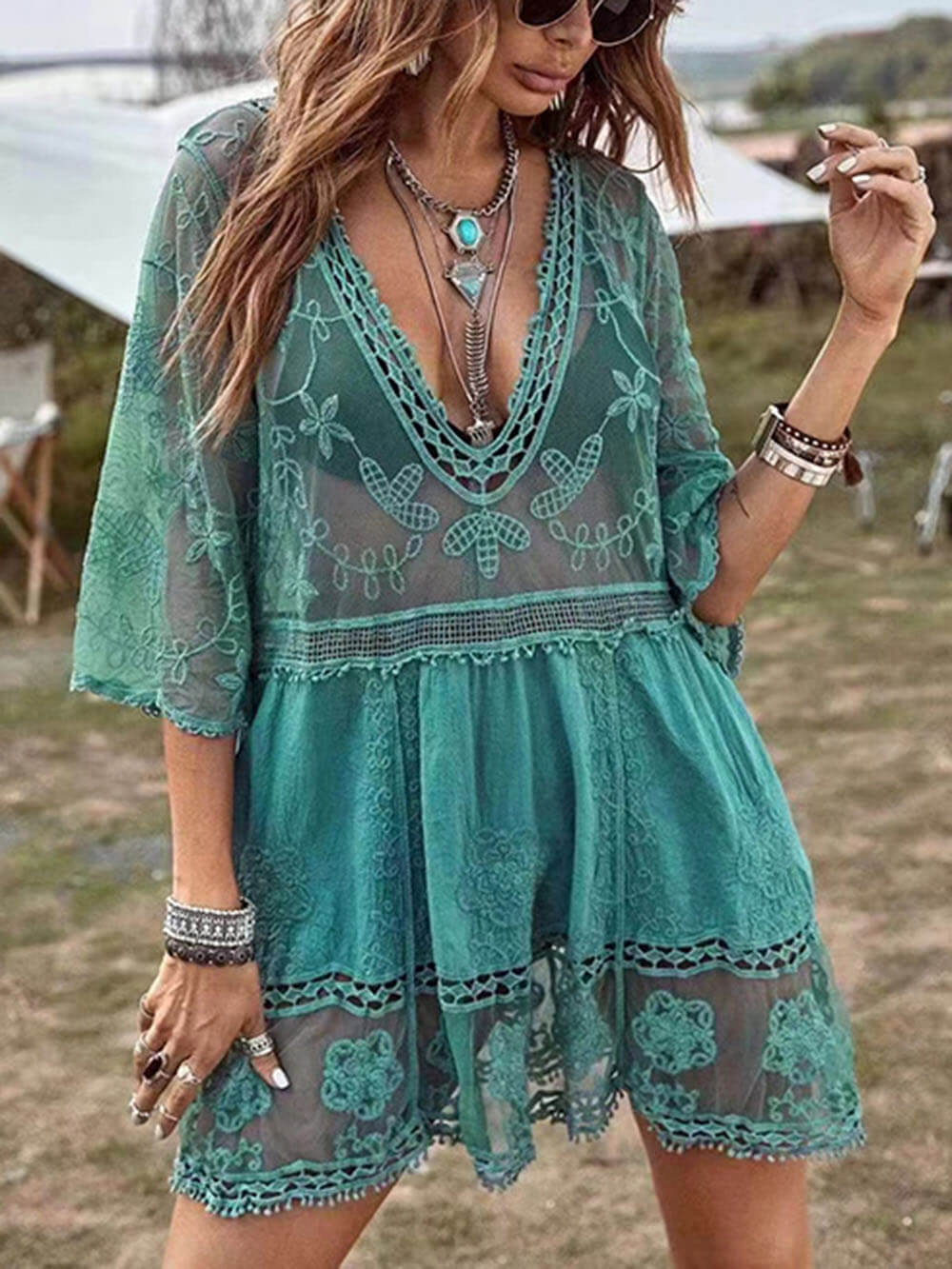 Vestido de encaje Loose