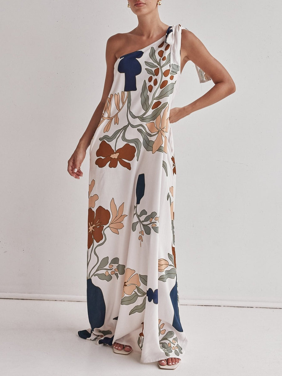 Vestido largo estampado