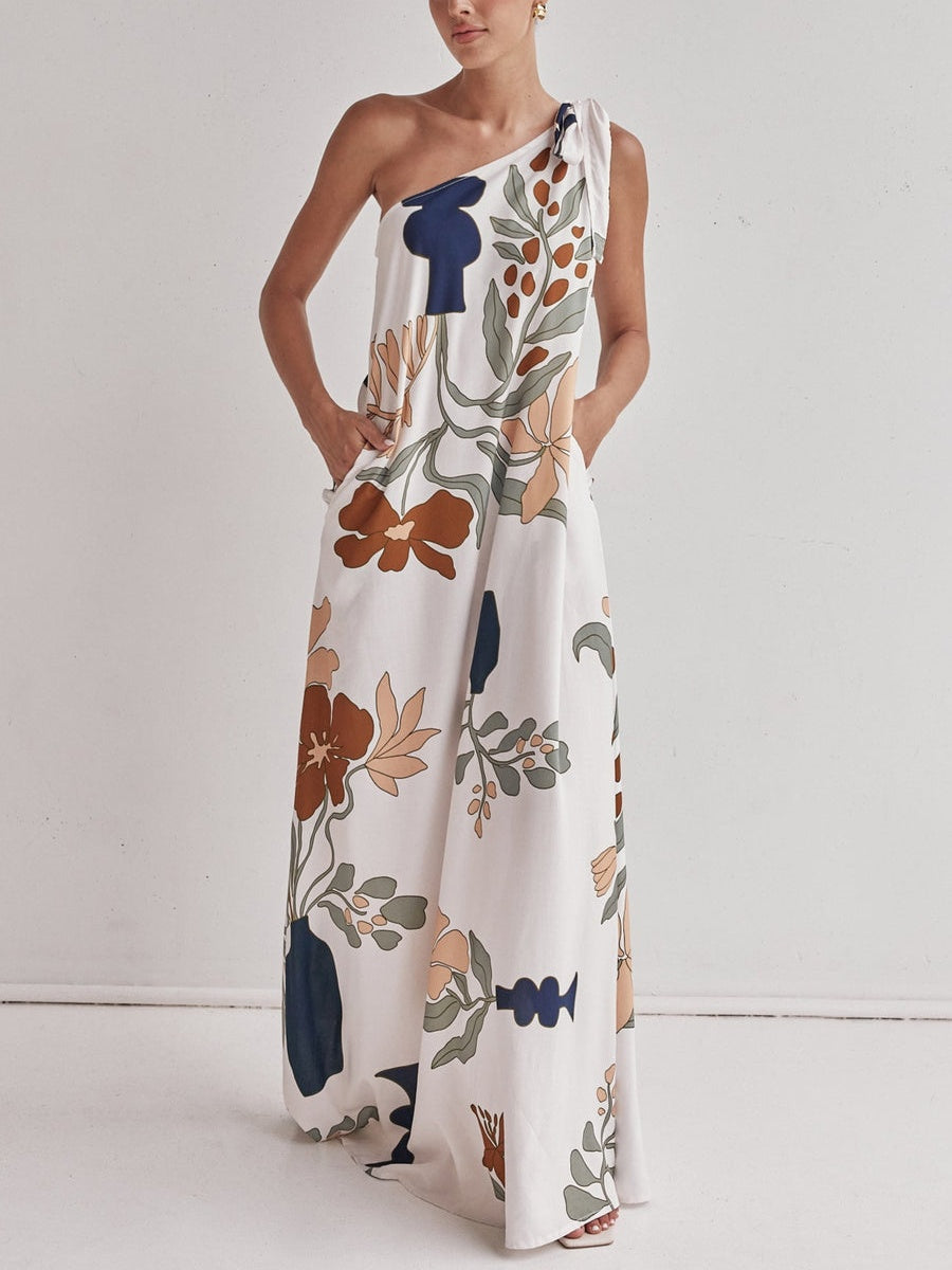 Vestido largo estampado