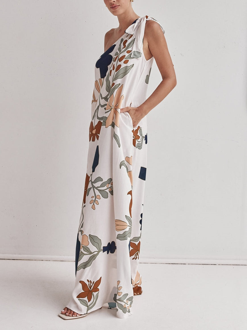 Vestido largo estampado