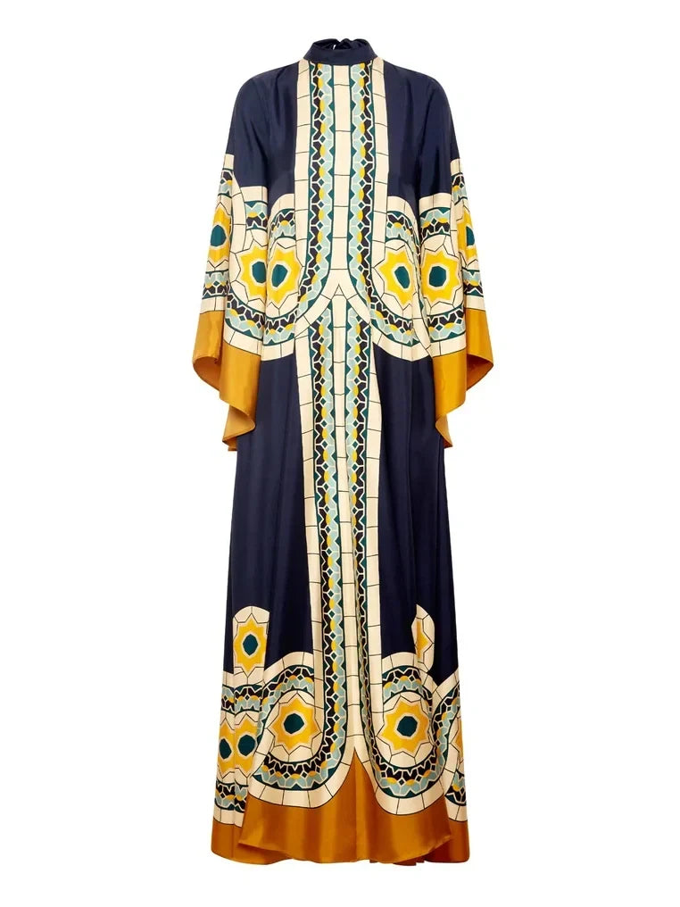 Vestido largo estampado Twill Art