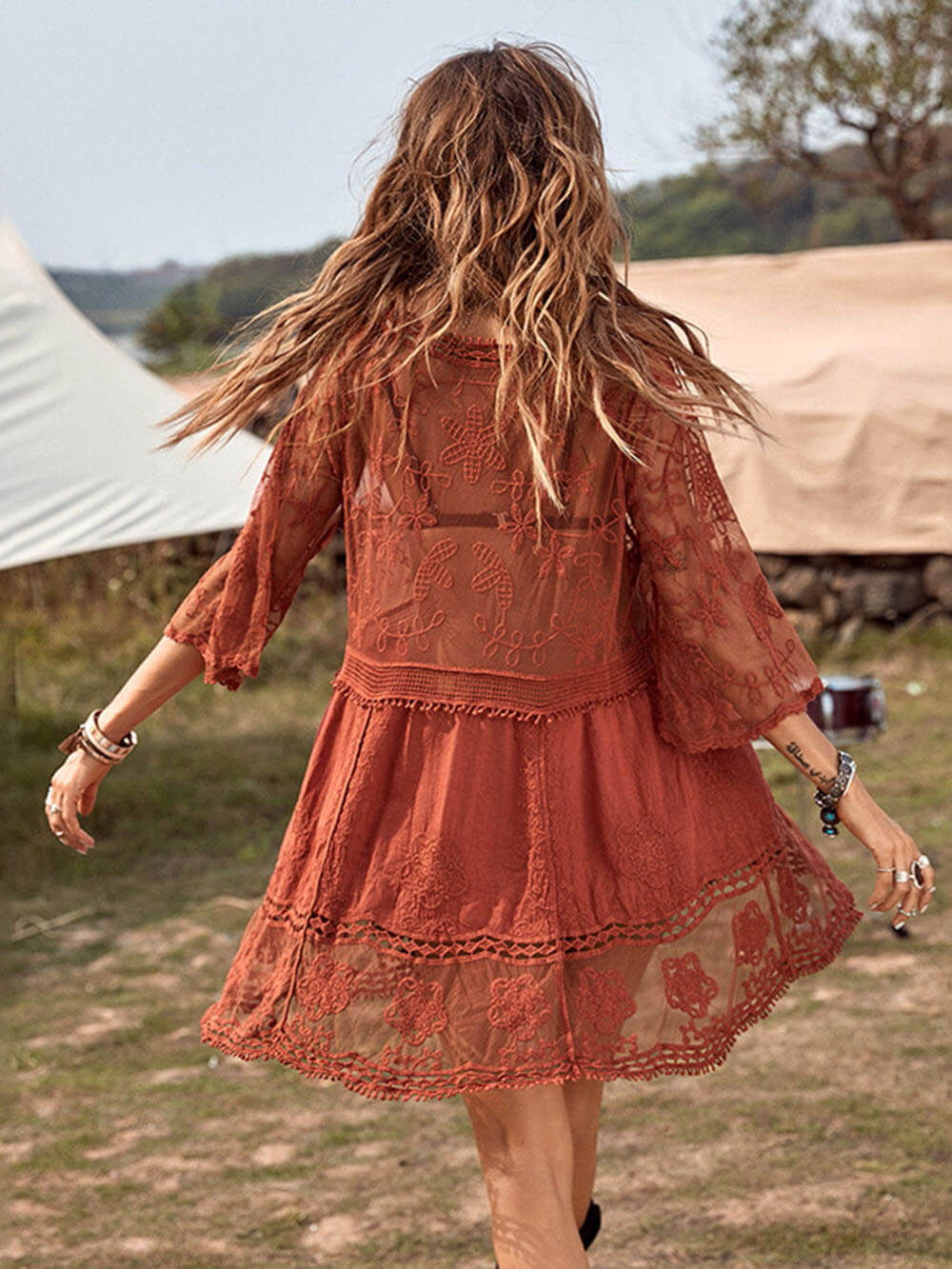 Vestido de encaje Loose