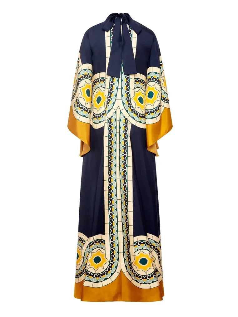 Vestido largo estampado Twill Art