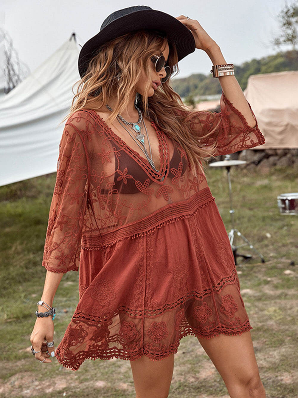 Vestido de encaje Loose