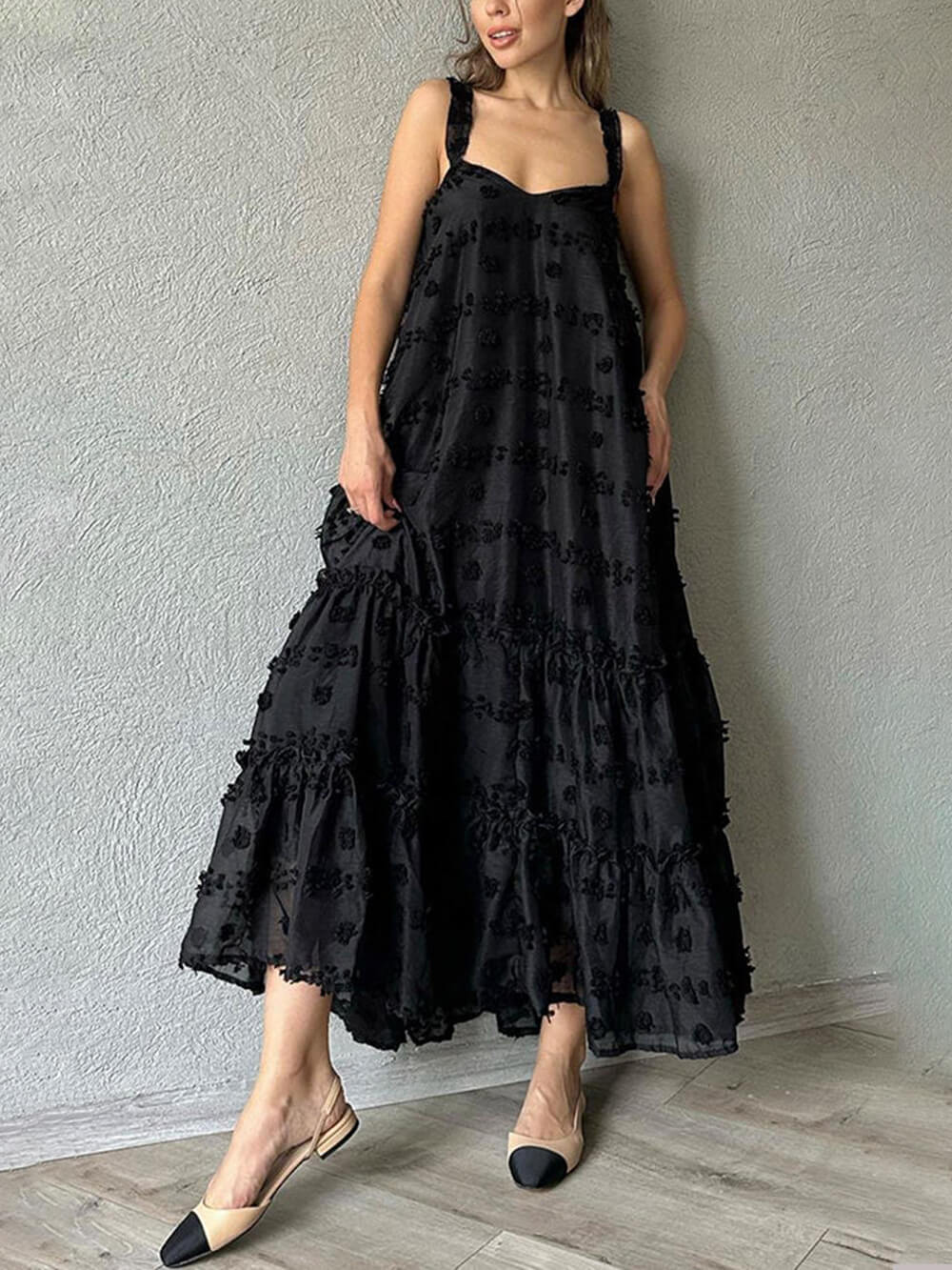 Vestido largo de corte evasé