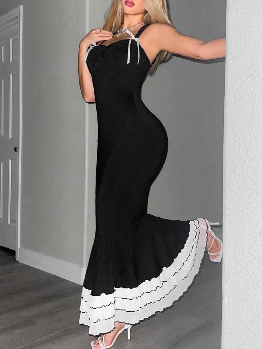 Vestido largo lencero Black Sweetheart