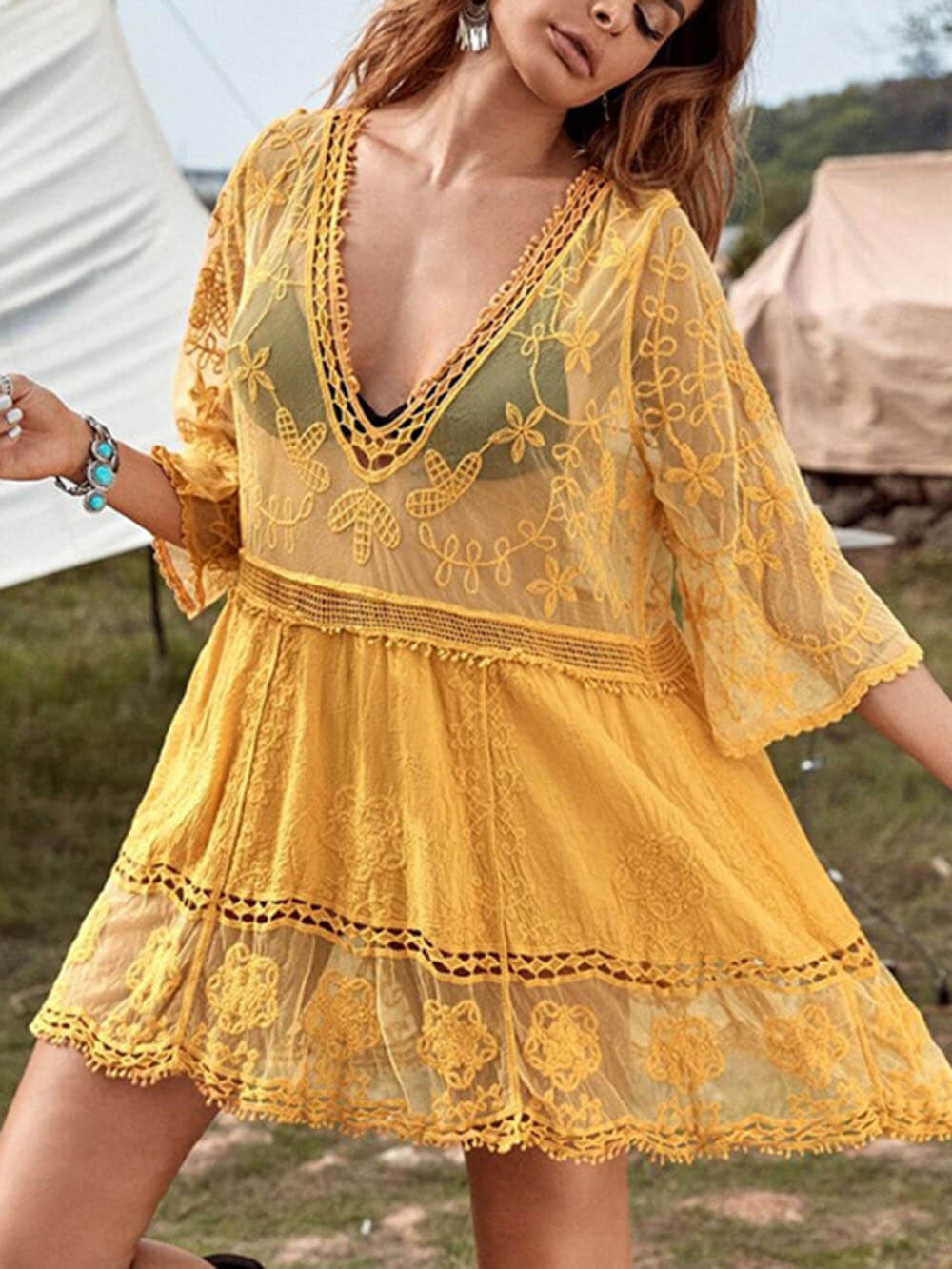 Vestido de encaje Loose