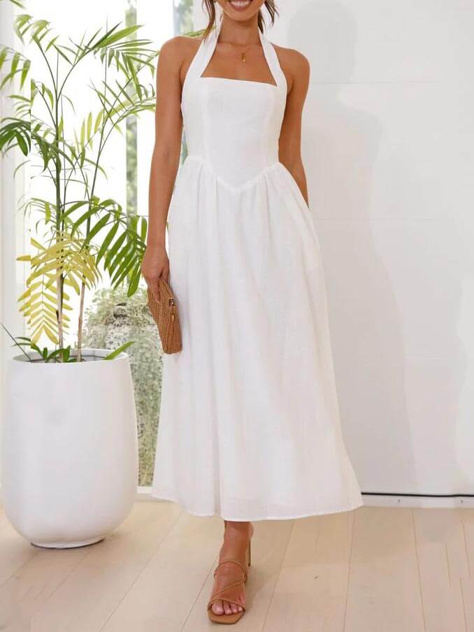 Vestido con cuello halter