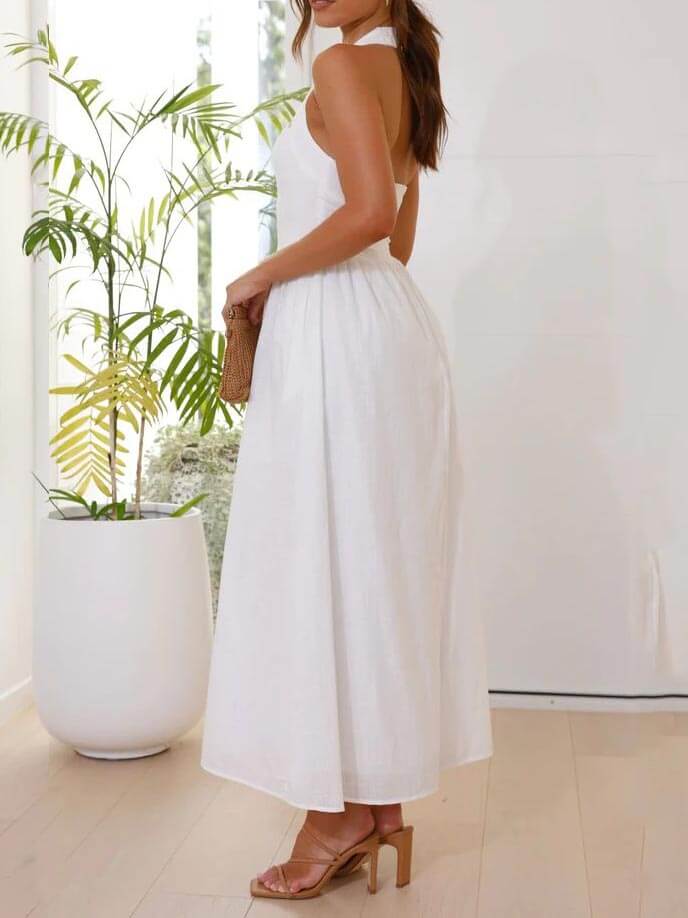Vestido con cuello halter