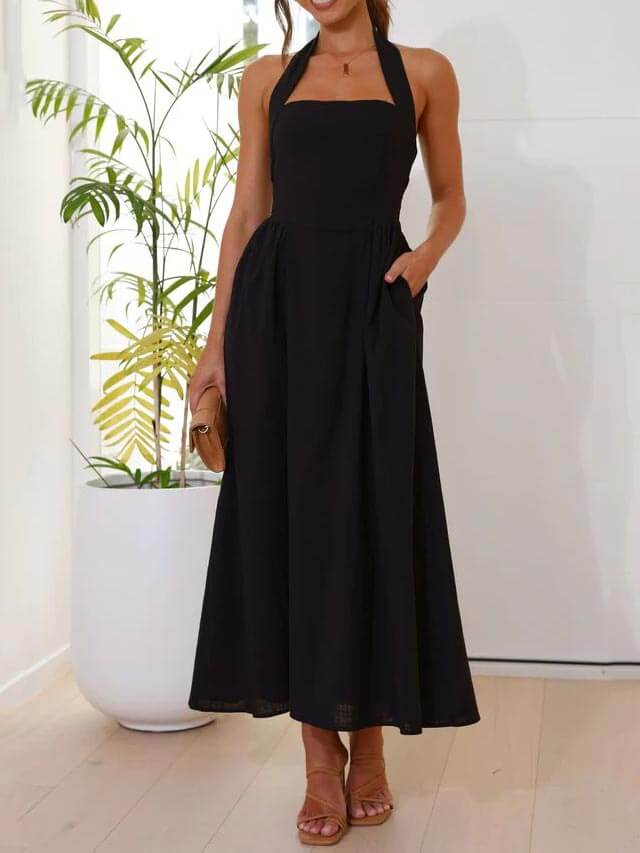 Vestido con cuello halter