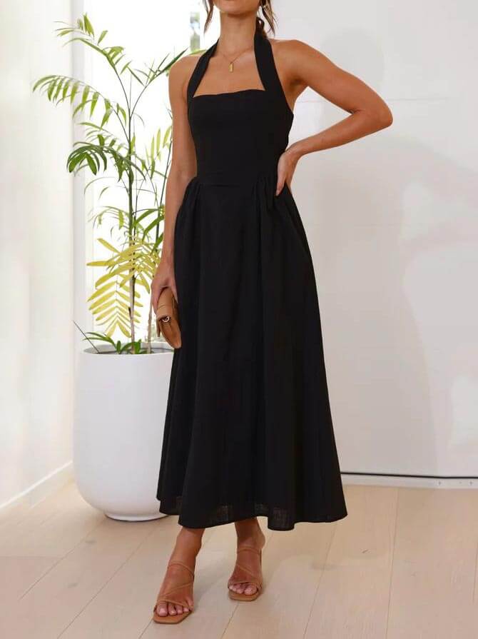 Vestido con cuello halter