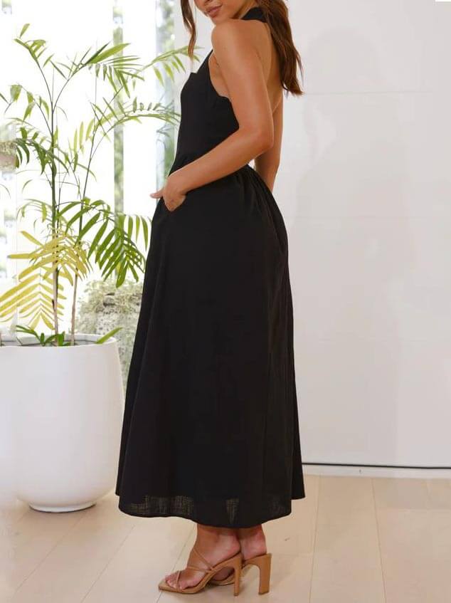 Vestido con cuello halter