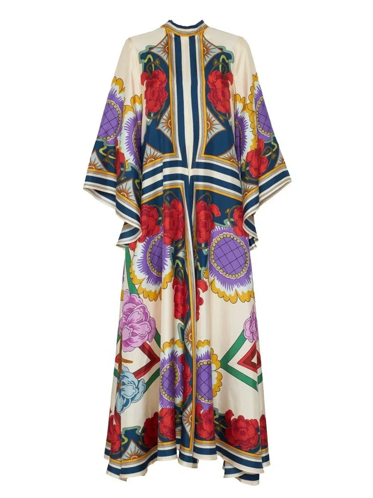 Vestido largo estampado de flores Exquisite