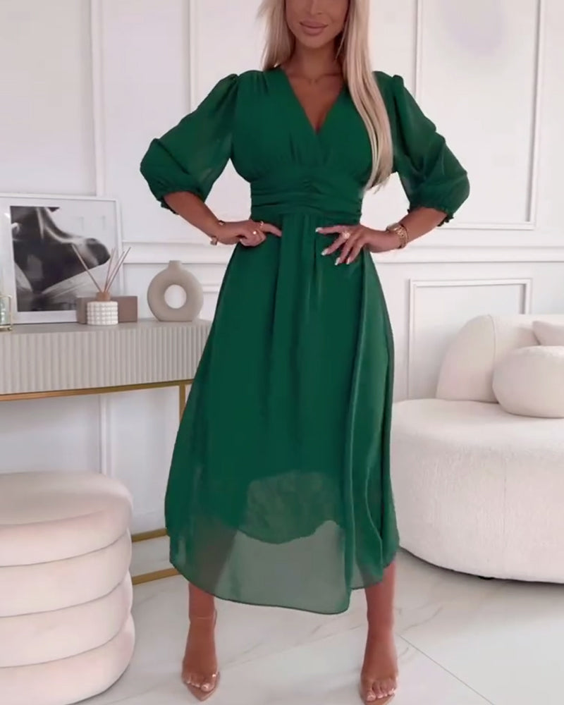 Vestido midi Mira Waisted