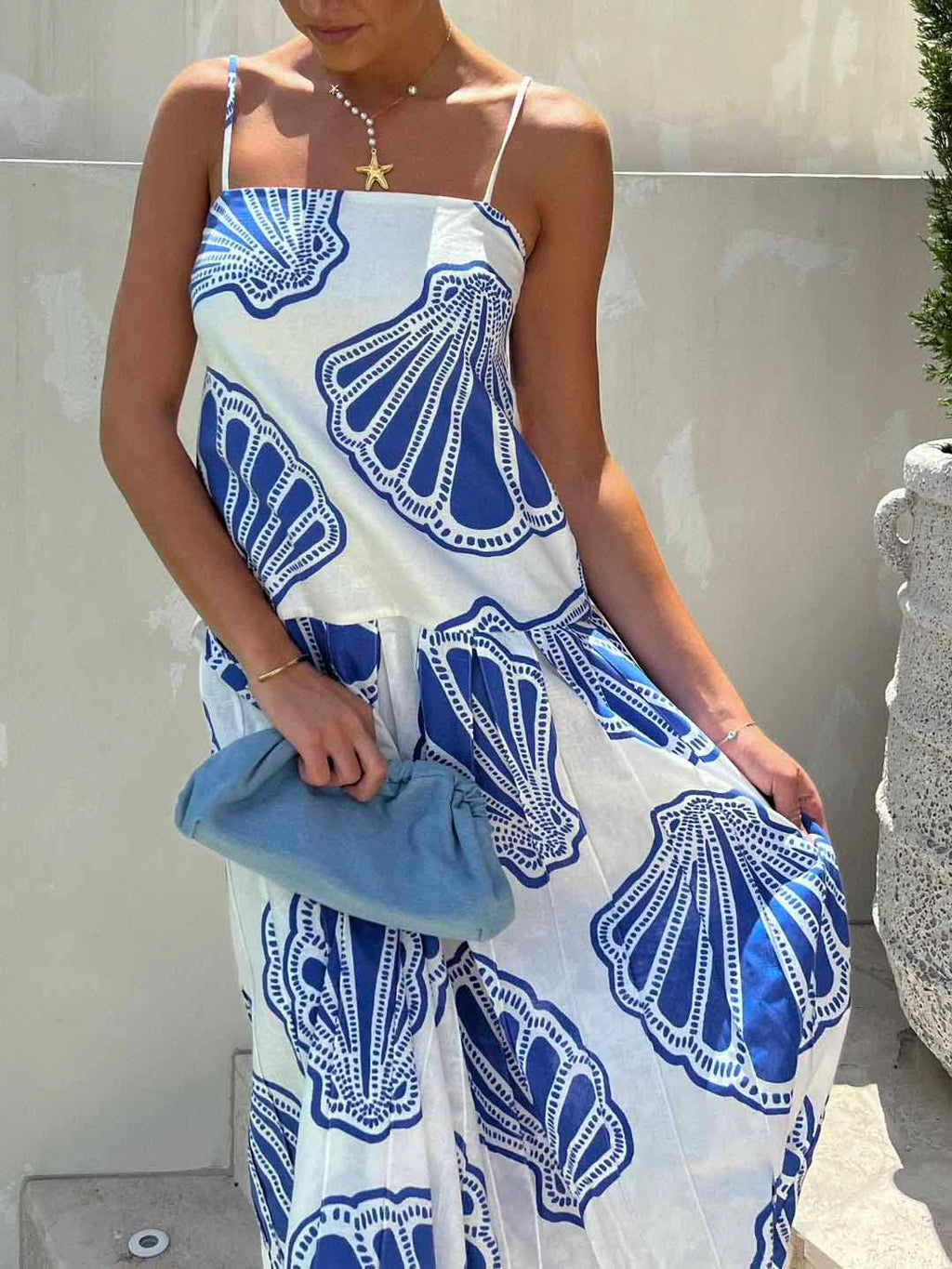 Vestido largo estampado