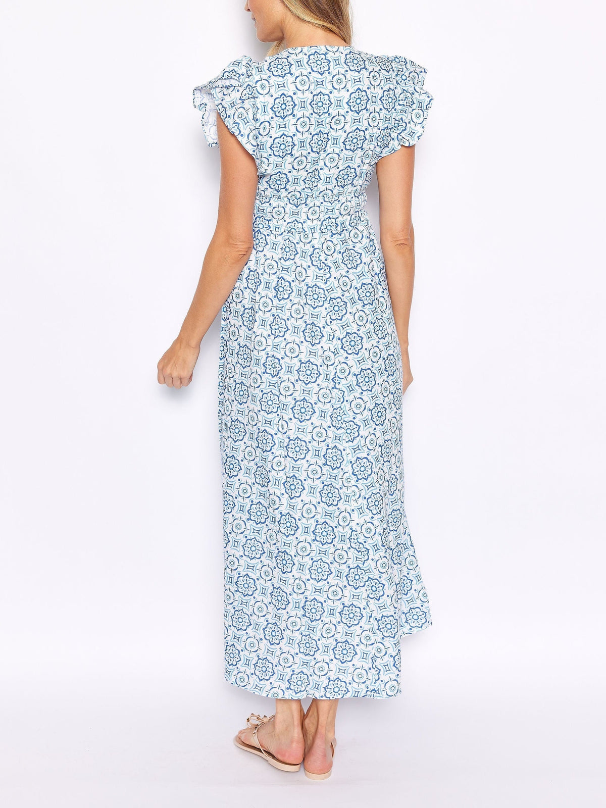 Jersey de cuello en V con escote en V Blue Medallion