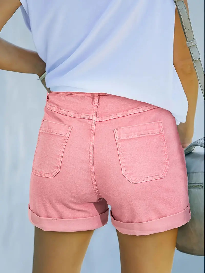 Pantalón corto vintage de denim Lila