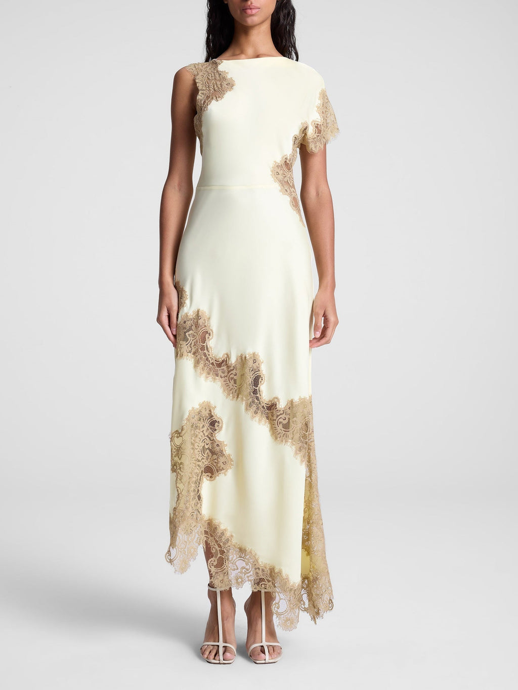 Vestido largo de satén
