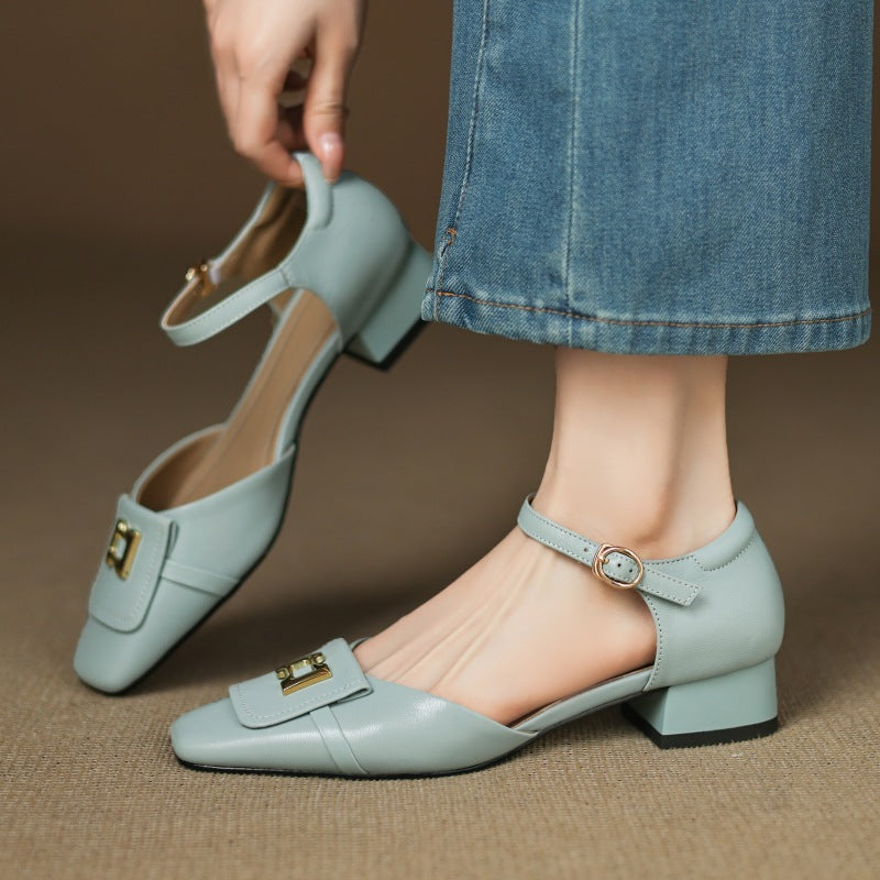 Merceditas de piel Hartley Buckled