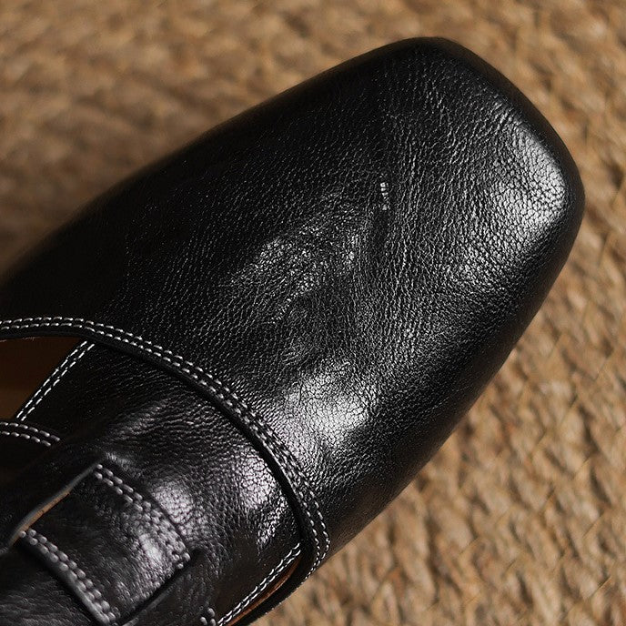 Mules de piel Lawson Square-toe