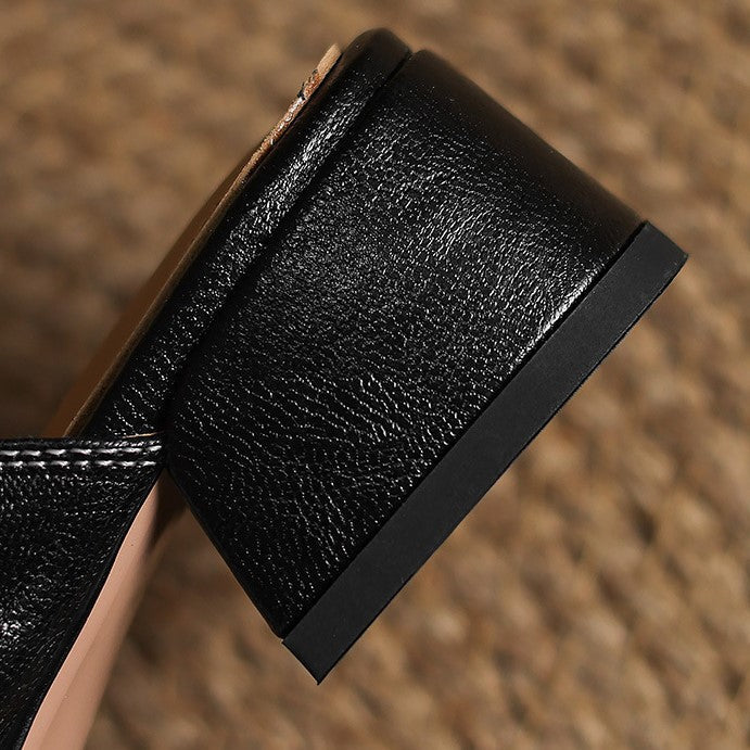 Mules de piel Lawson Square-toe