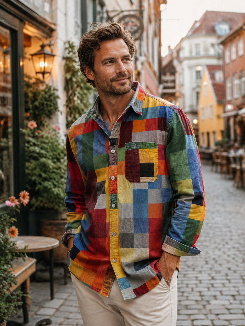 Jersey de punto Leo Patchwork