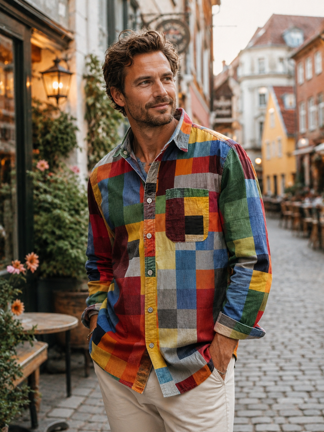 Jersey de punto Leo Patchwork