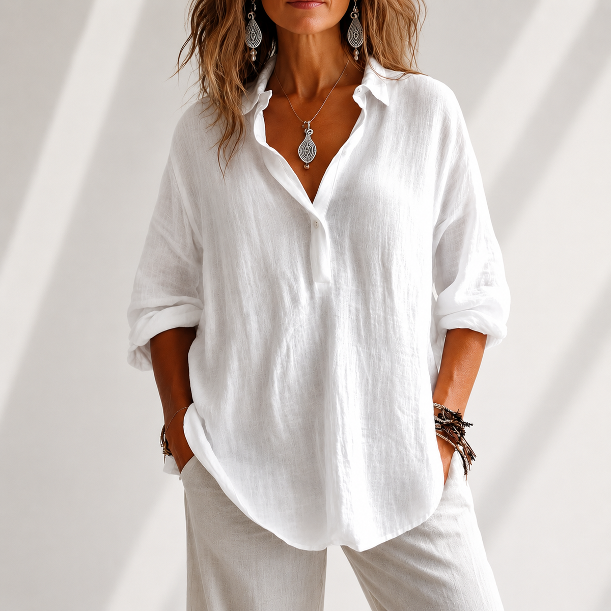 Blusa de algodón Kensington