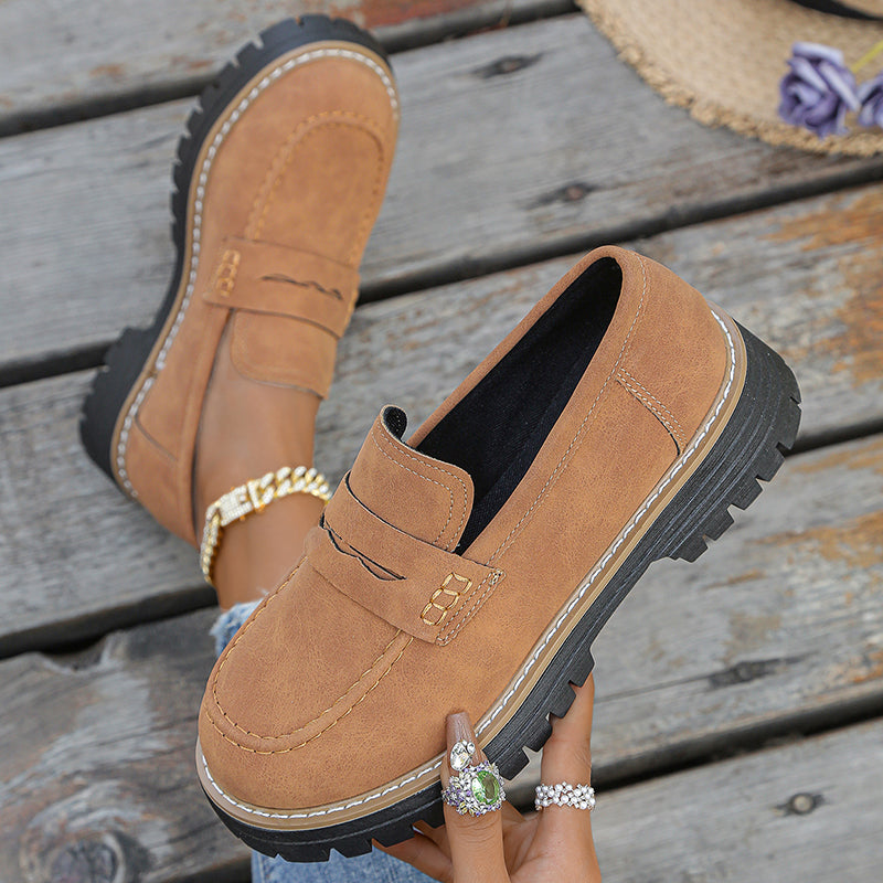 Mocasines de ante con plataforma Bromley