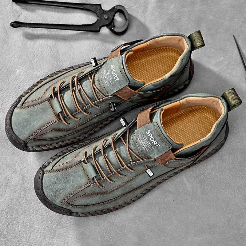 Zapatillas hecho a mano de piel Calder