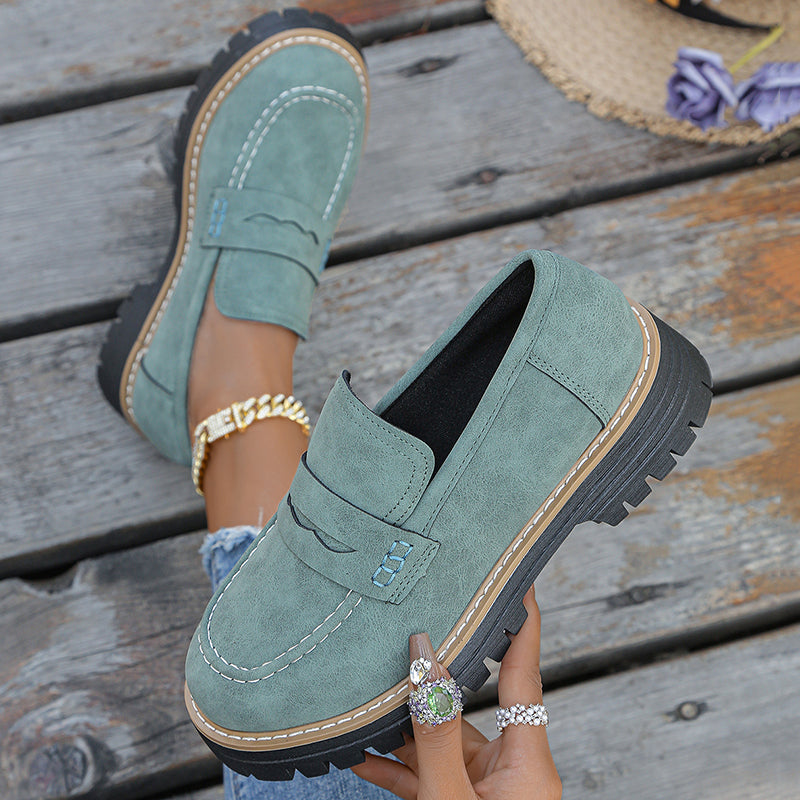 Mocasines de ante con plataforma Bromley