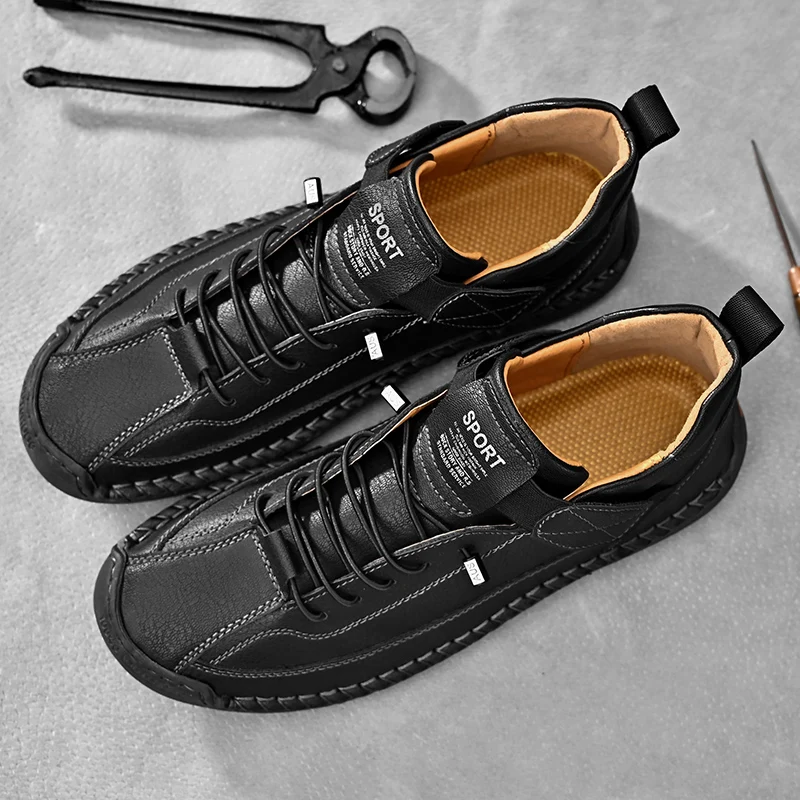 Zapatillas hecho a mano de piel Calder