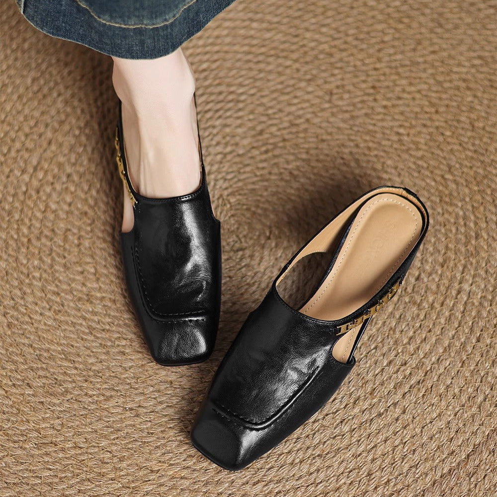 Mules de piel Hattie
