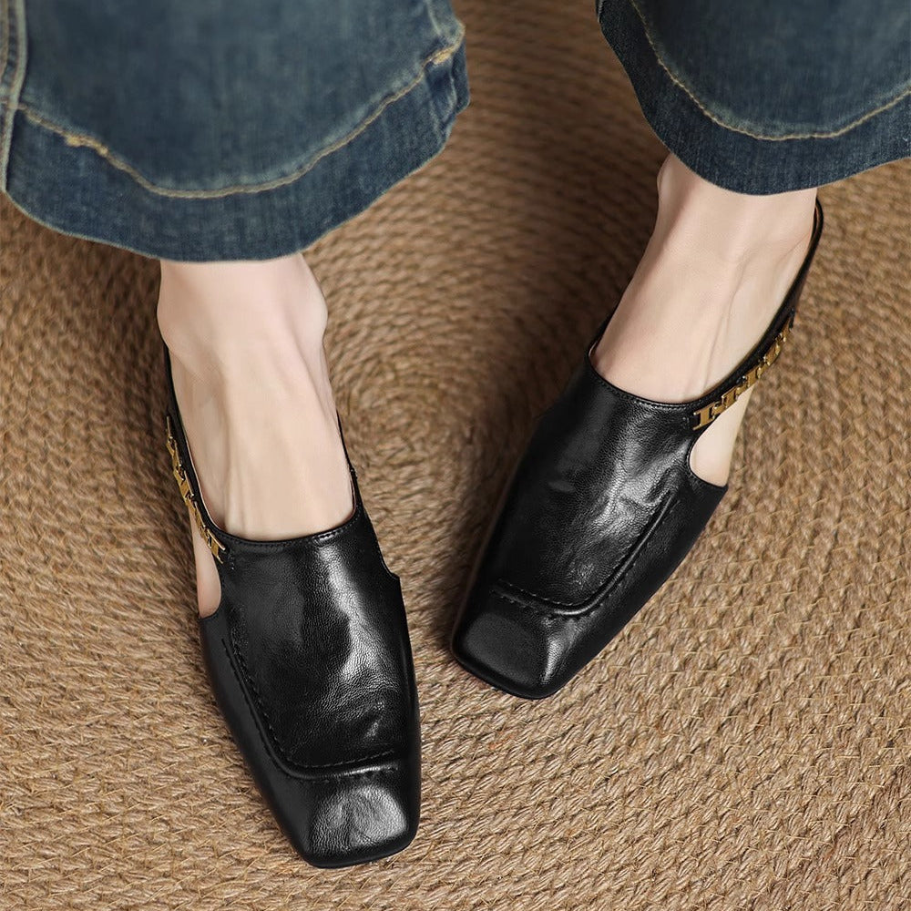 Mules de piel Hattie