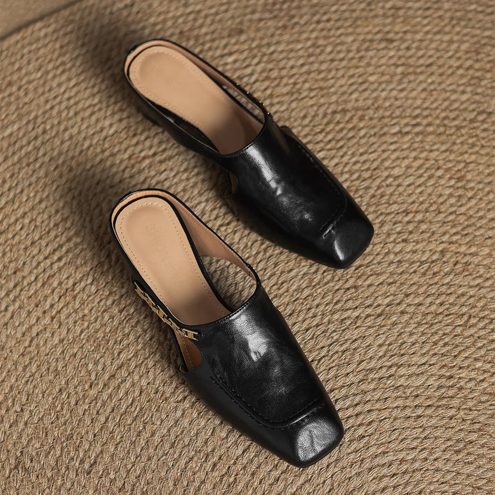Mules de piel Hattie