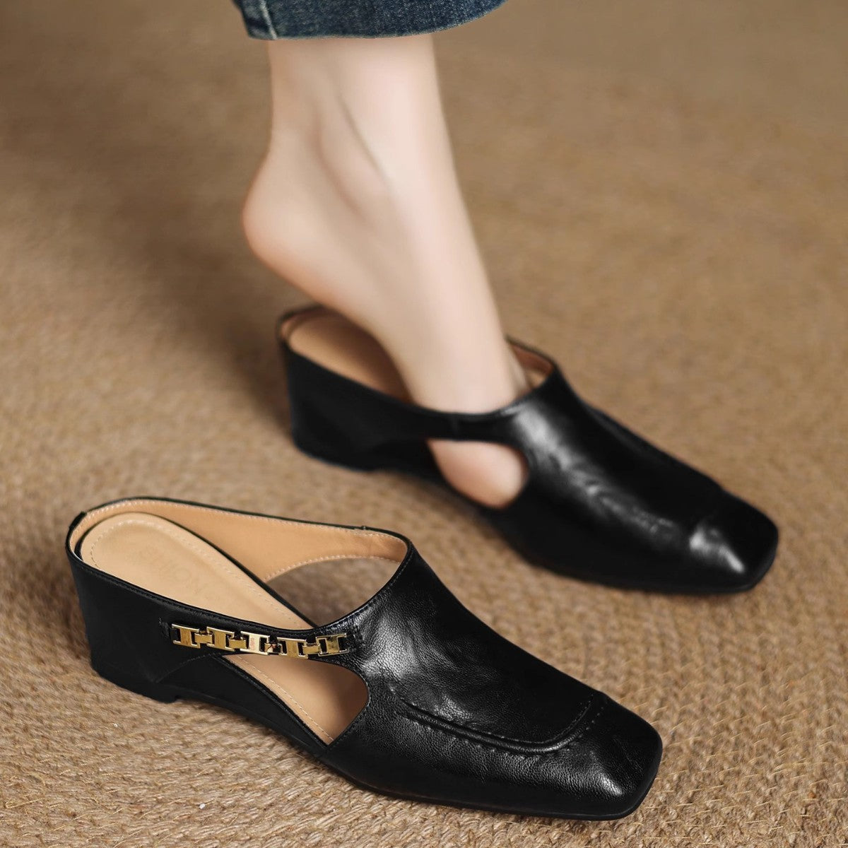 Mules de piel Hattie