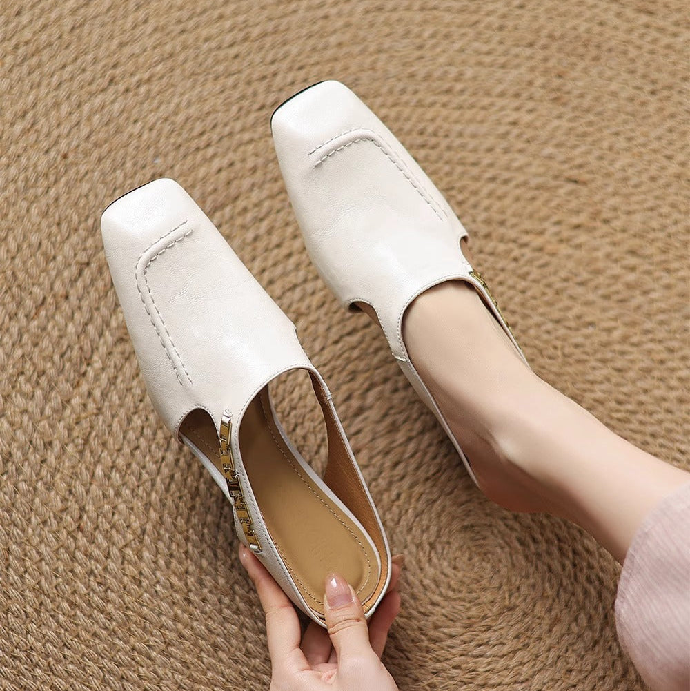 Mules de piel Hattie