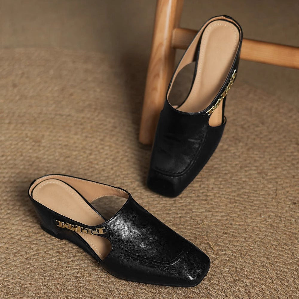 Mules de piel Hattie