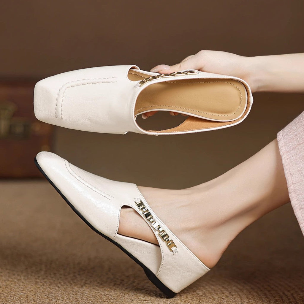 Mules de piel Hattie